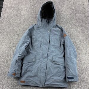 Dakine Weatherby Snowboard Jacket Women's Large Gray Blue Ski Insulated Puffer